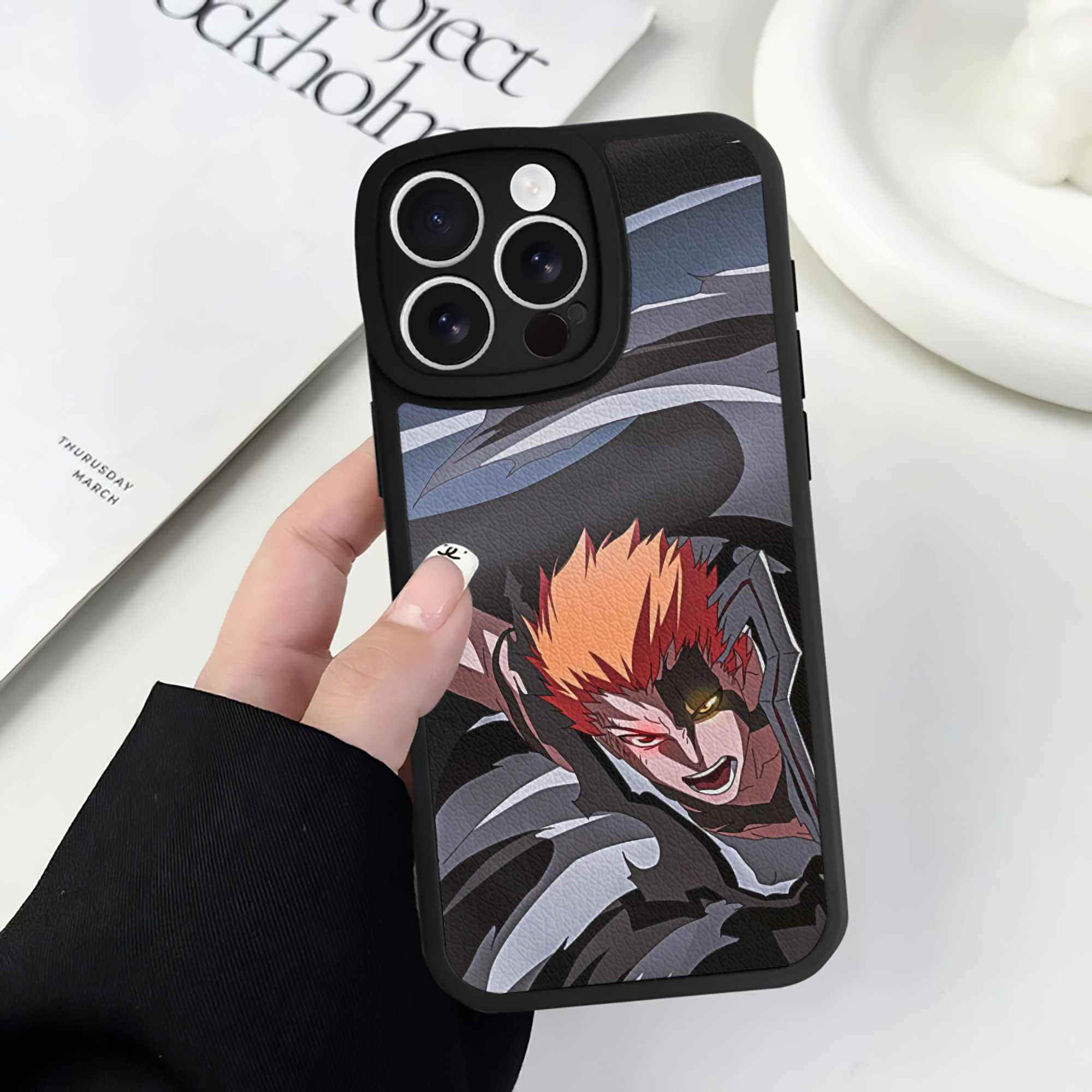 （画像用） ブリーチ BLEACH 【iPhone 16シリーズ対応】シリコンスマホケース（レザー調） 材質：シリコン